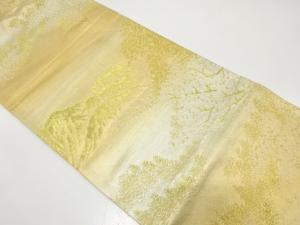 アンティーク　遠山に樹木模様織り出し袋帯（材料）